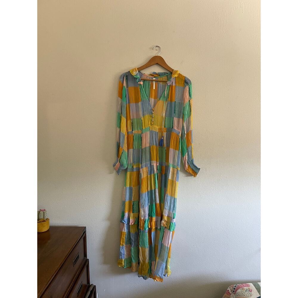 By Anthropologie The Marais Printed Chiffon Maxi Dress Size S $178 MSRP - Picture 2 of 4